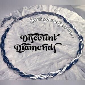 18K White Gold on Titanium Steel Snake Chain Bracelet